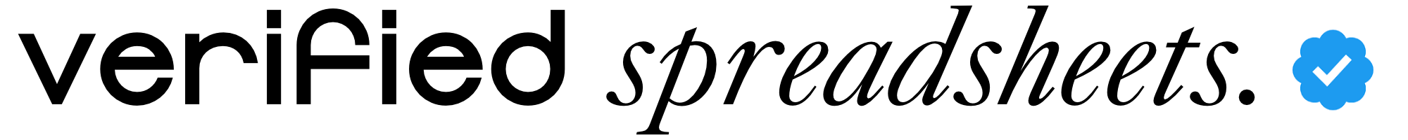 verified spreadsheets.